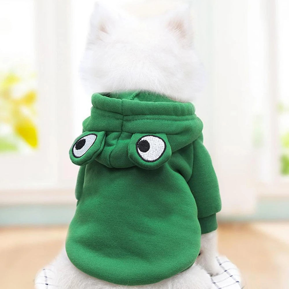 Cute Print Fleece Hoodie for Small Pets