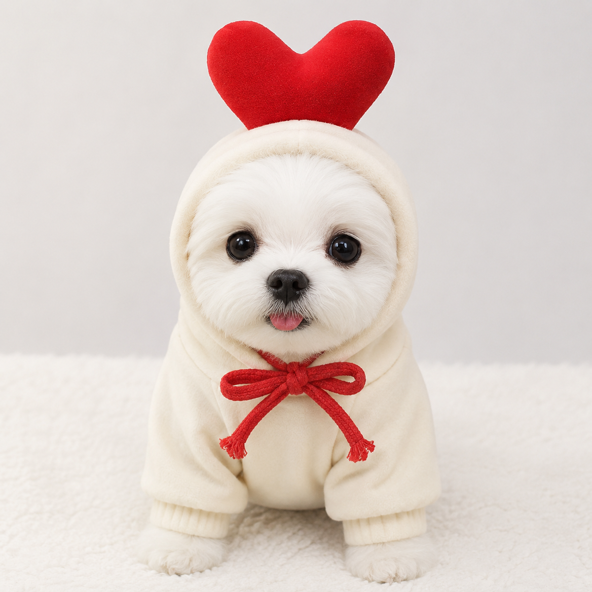 Cute Print Fleece Hoodie for Small Pets