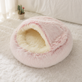 Round Fluffy Plush Pet Bed