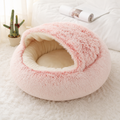 Round Fluffy Plush Pet Bed