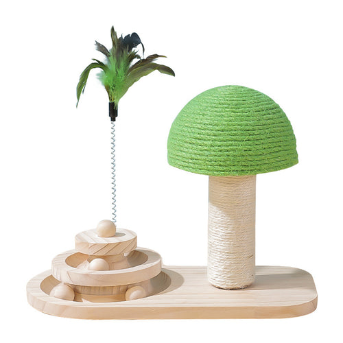 Mushroom Cat Scratch & Play Tower