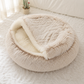Round Fluffy Plush Pet Bed